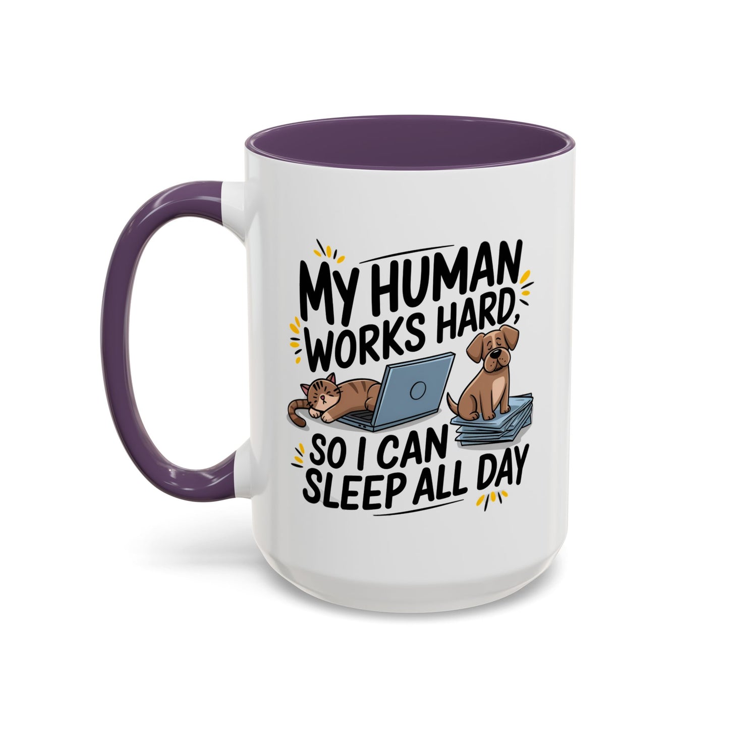 Animal Mug - My Human Works Hard