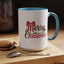 Christmas Mug - Merry Christmas Red & Green Text Bow