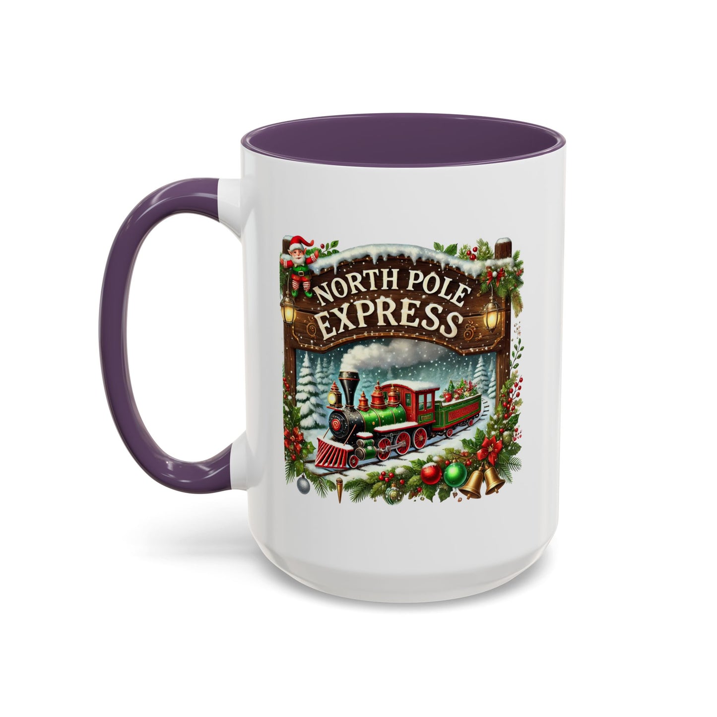 Christmas Mug - North Pole Express Steam Locomotive Ornaments