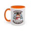 Christmas Mug - Merry Christmas Black & White Text Snowman Cat