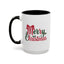 Christmas Mug - Merry Christmas Red & Green Text Bow