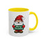 Christmas Mug - Merry Christmas White & Green Text Gnome Snow