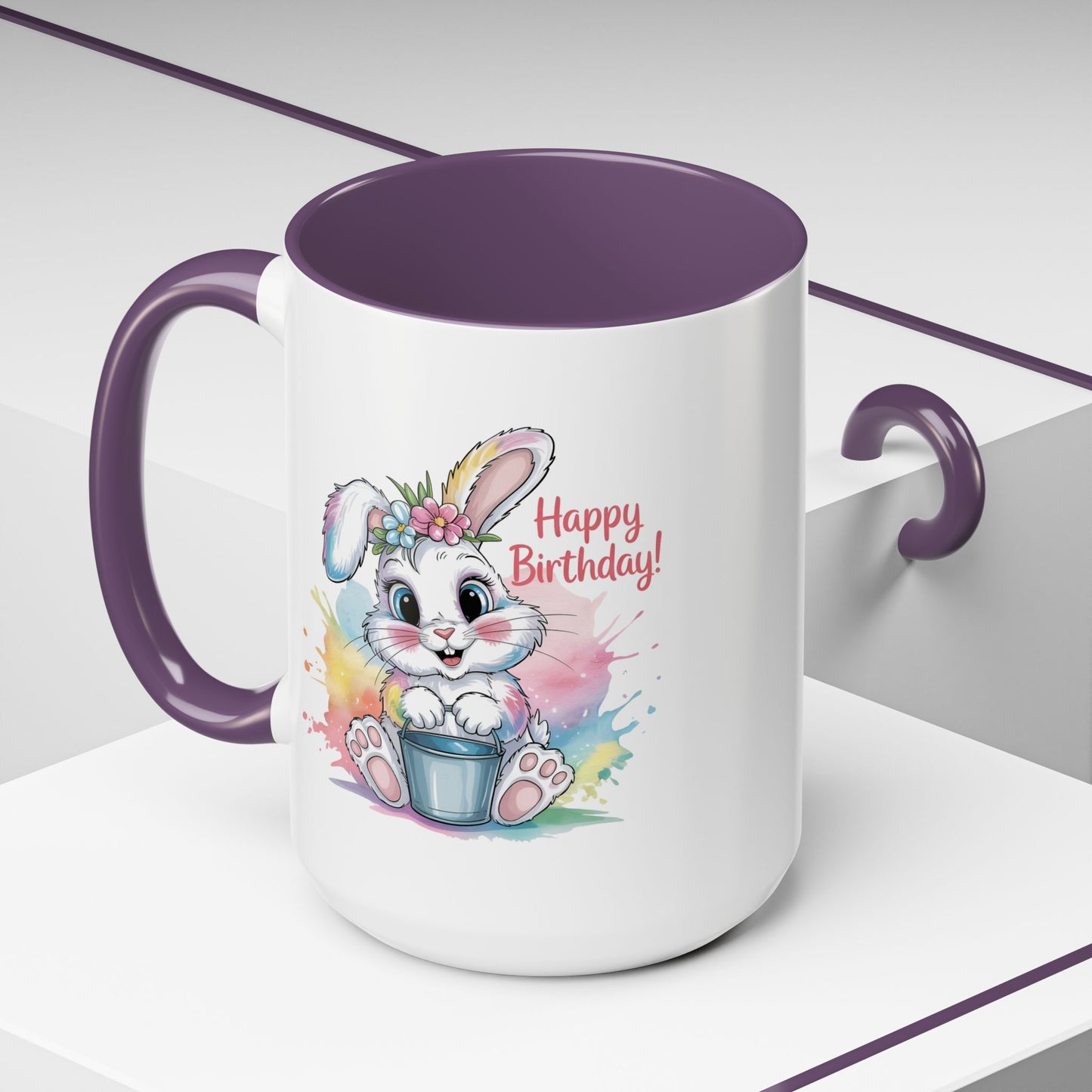 Birthday Mug - Happy Birthday Cute Bunny