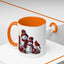 Christmas Mug - Burgundy Snowman Family