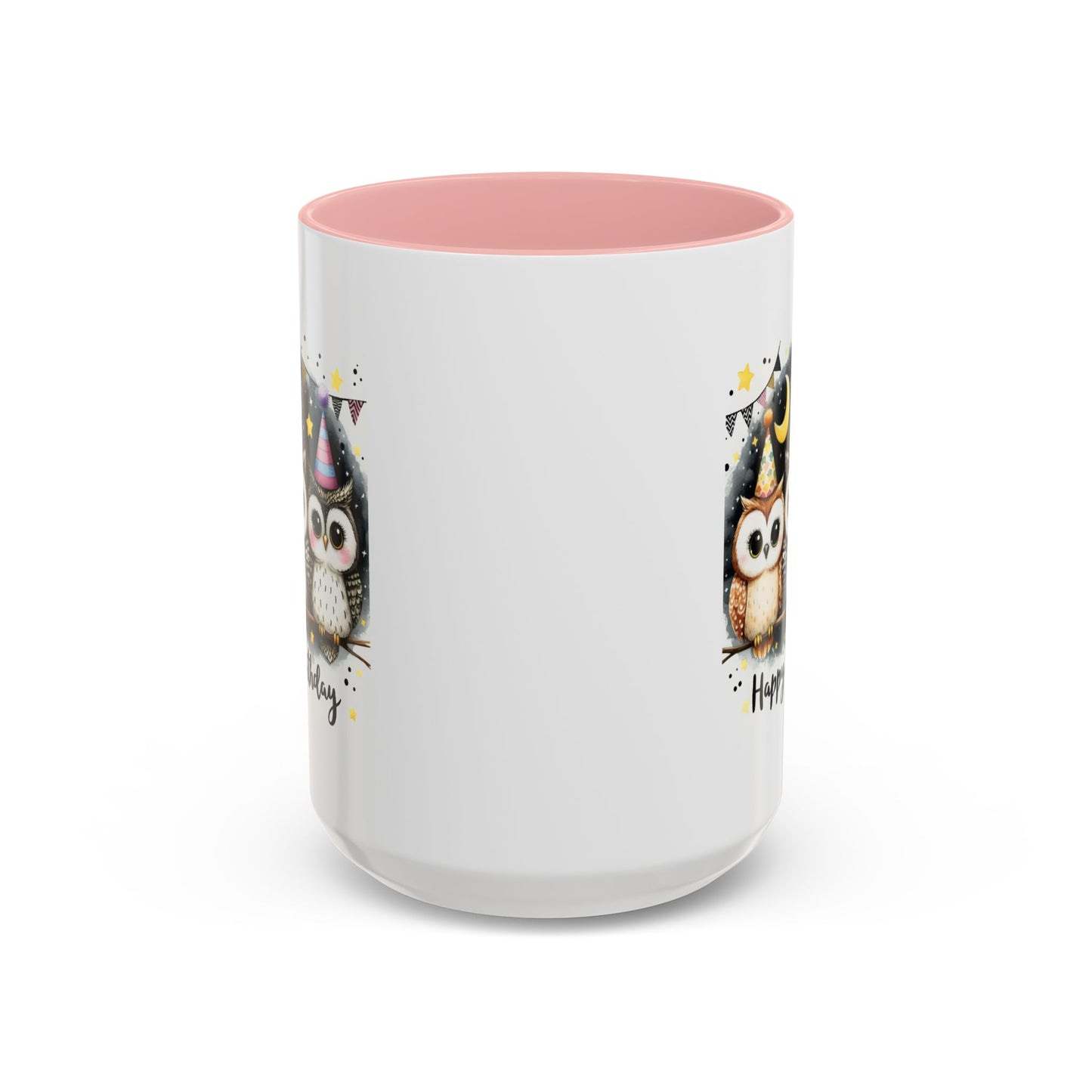 Birthday Mug - Happy Birthday Owls