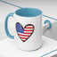 4th of July Mug - USA Flag Heart