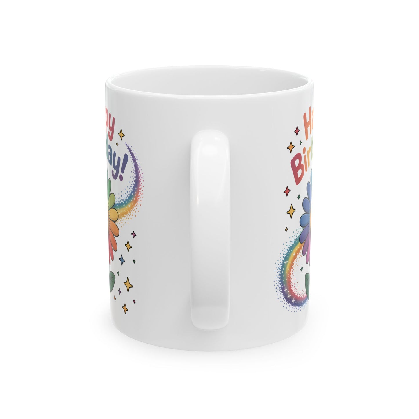 Birthday Mug - Happy Birthday Smiley Sun Flower