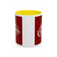 Christmas Mug - Merry Christmas White Text Maroon Background