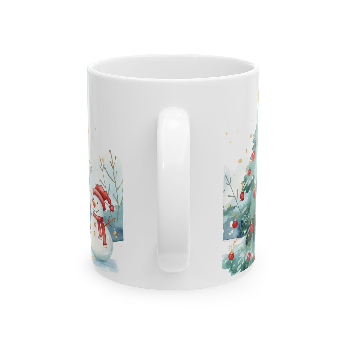 Christmas Mug - Merry Christmas Snowy Landscape Train