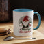 Christmas Mug - Merry Christmas Green & Red Text Gnome Present Trees