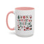 Christmas Mug - Merry Christmas Red White & Green Text Collage