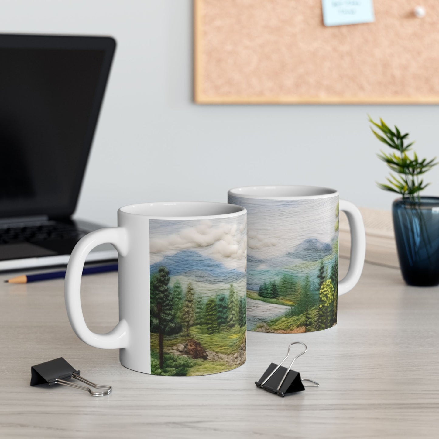 Artistic Mug - Felted Landscape 3