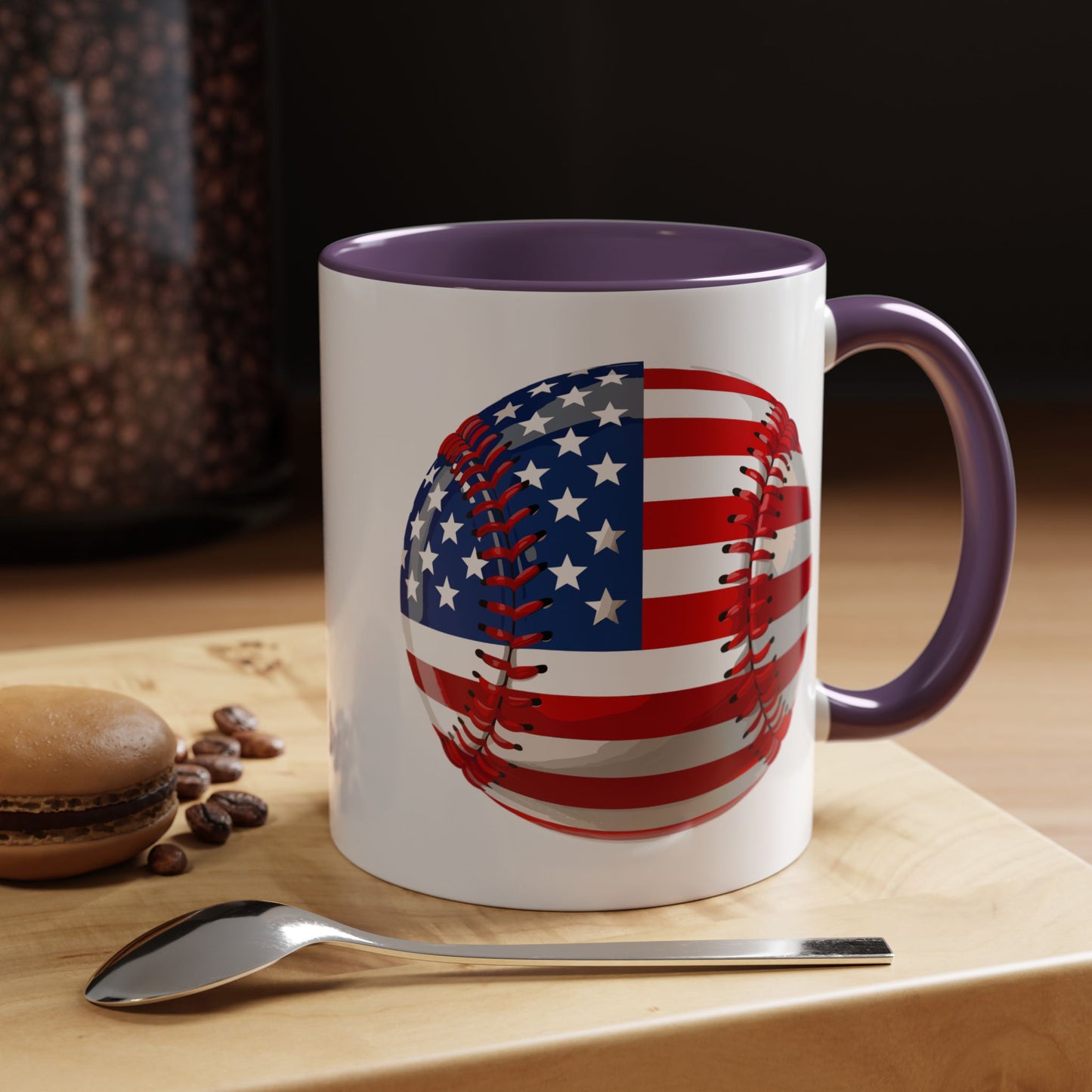 4th of July Mug - Baseball American Flag