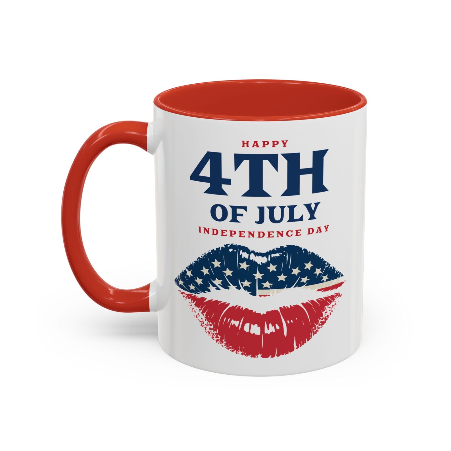4th of July Mug - Happy 4th of July Flag Lips