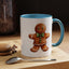 Christmas Mug - Gingerbread Man Green Bow