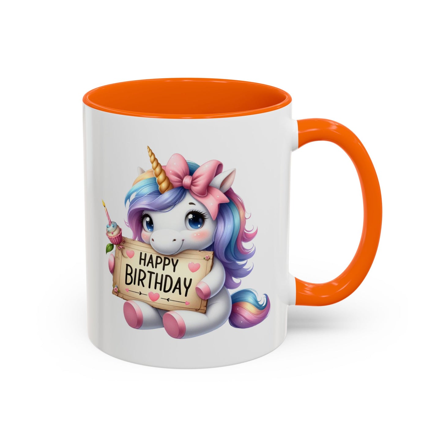 Birthday Mug - Girl Unicorn Happy Birthday Sign