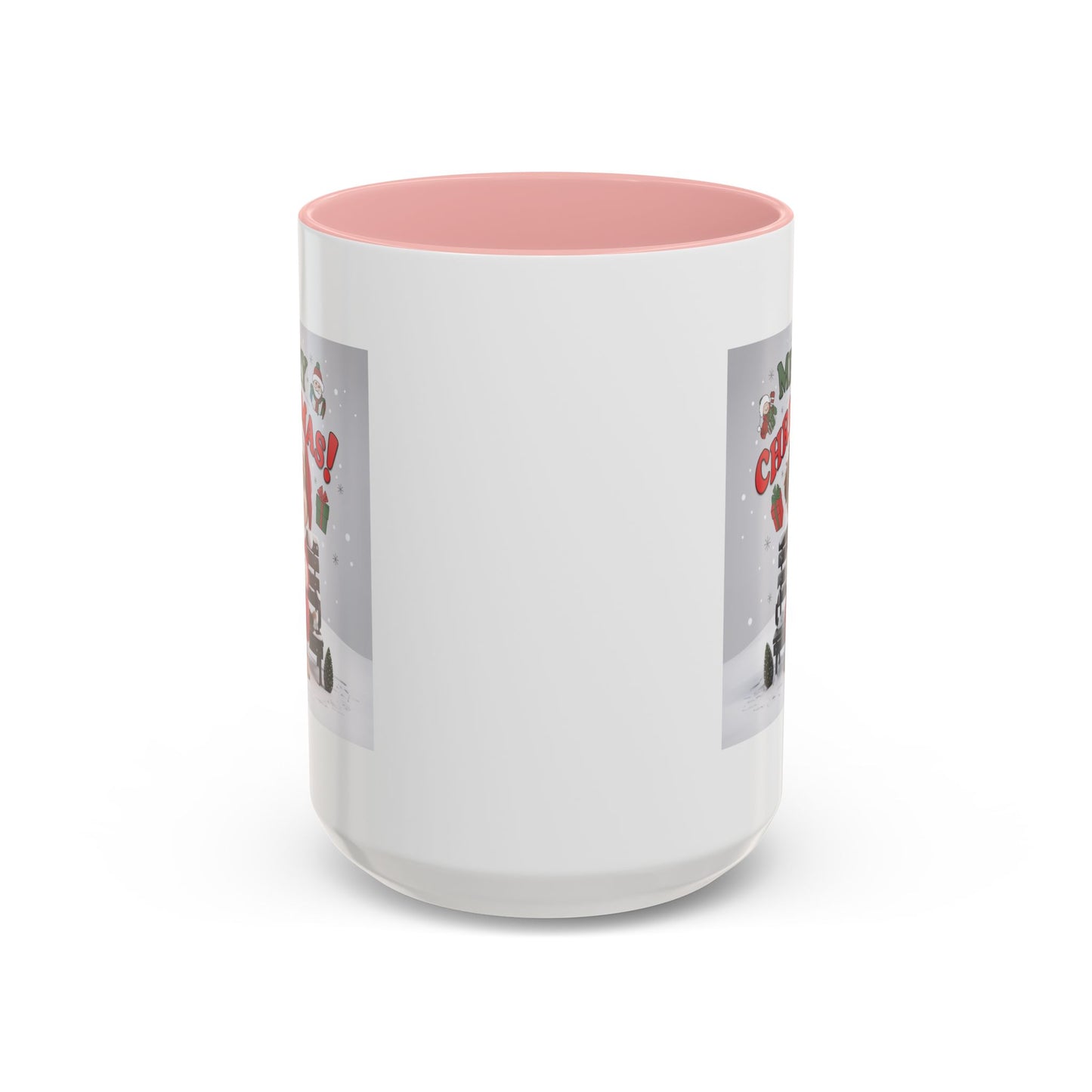 Christmas Mug - Merry Christmas Red Text Puppy Red Top
