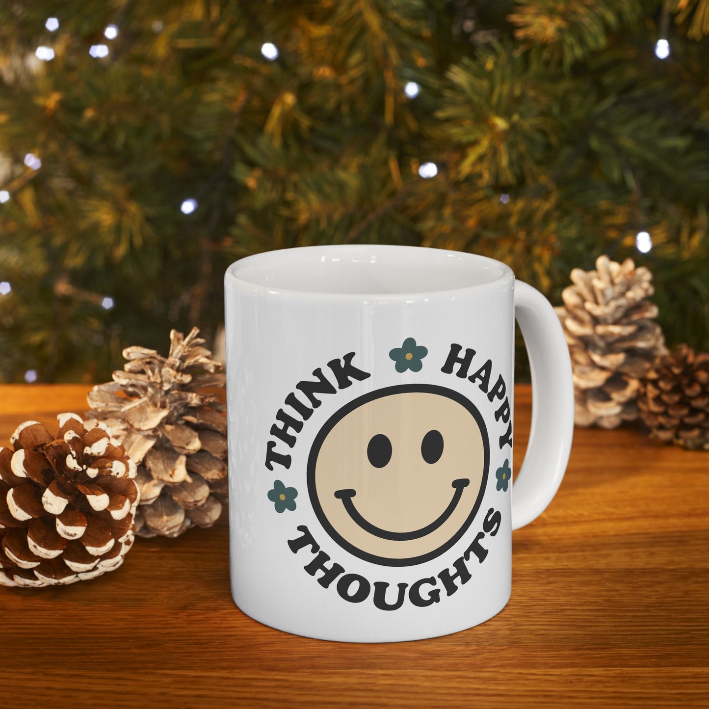 Wellness Mug - Think Happy Thoughts Smiley Face