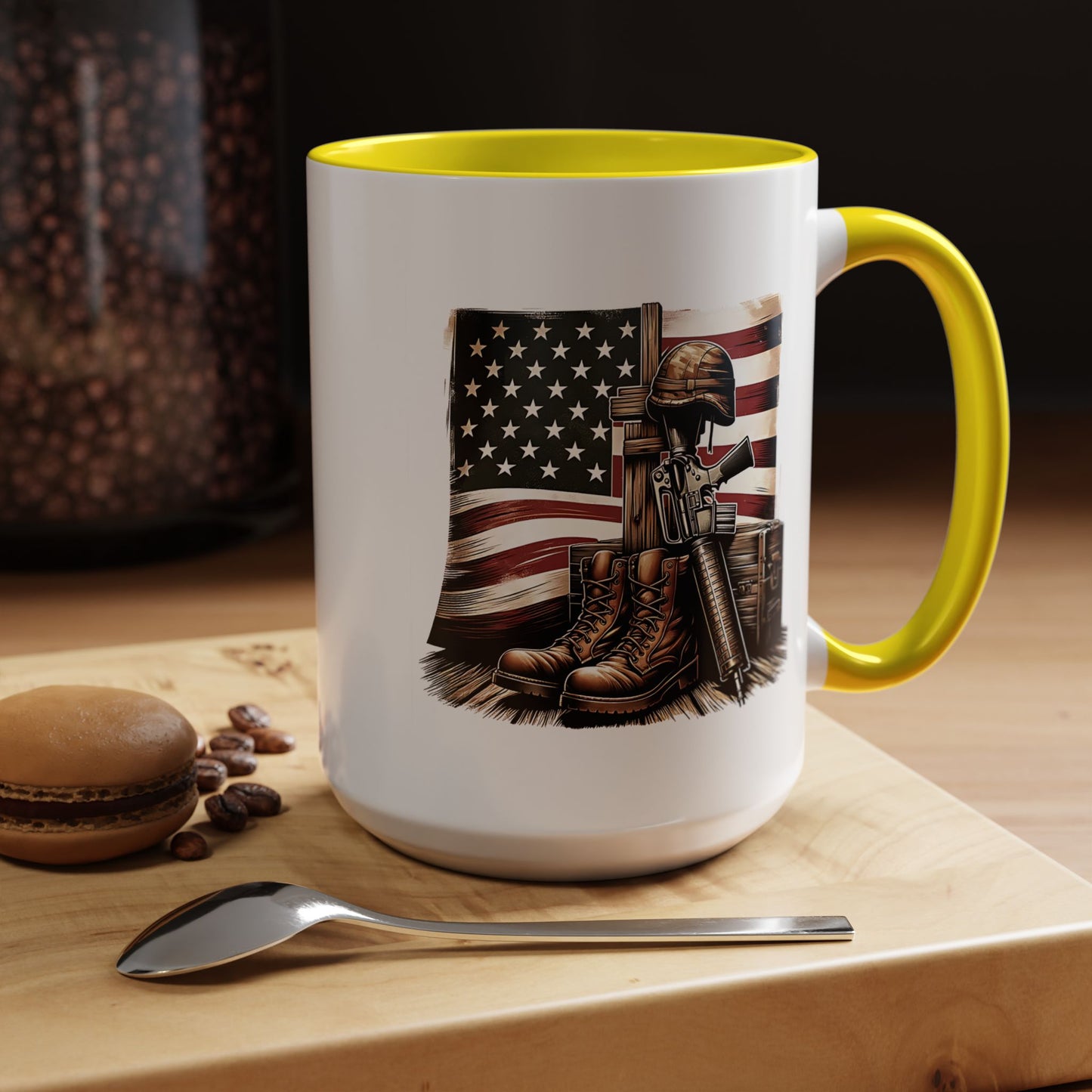 4th of July Mug - Fallen Soldier Boots Flag 3