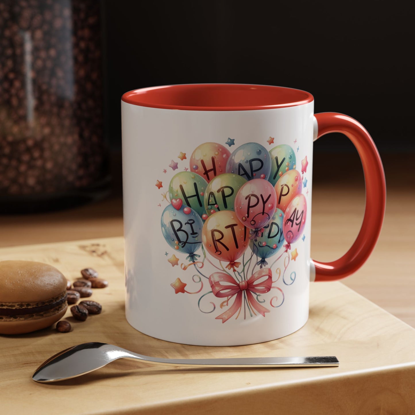 Birthday Mug - Happy Birthday Balloons
