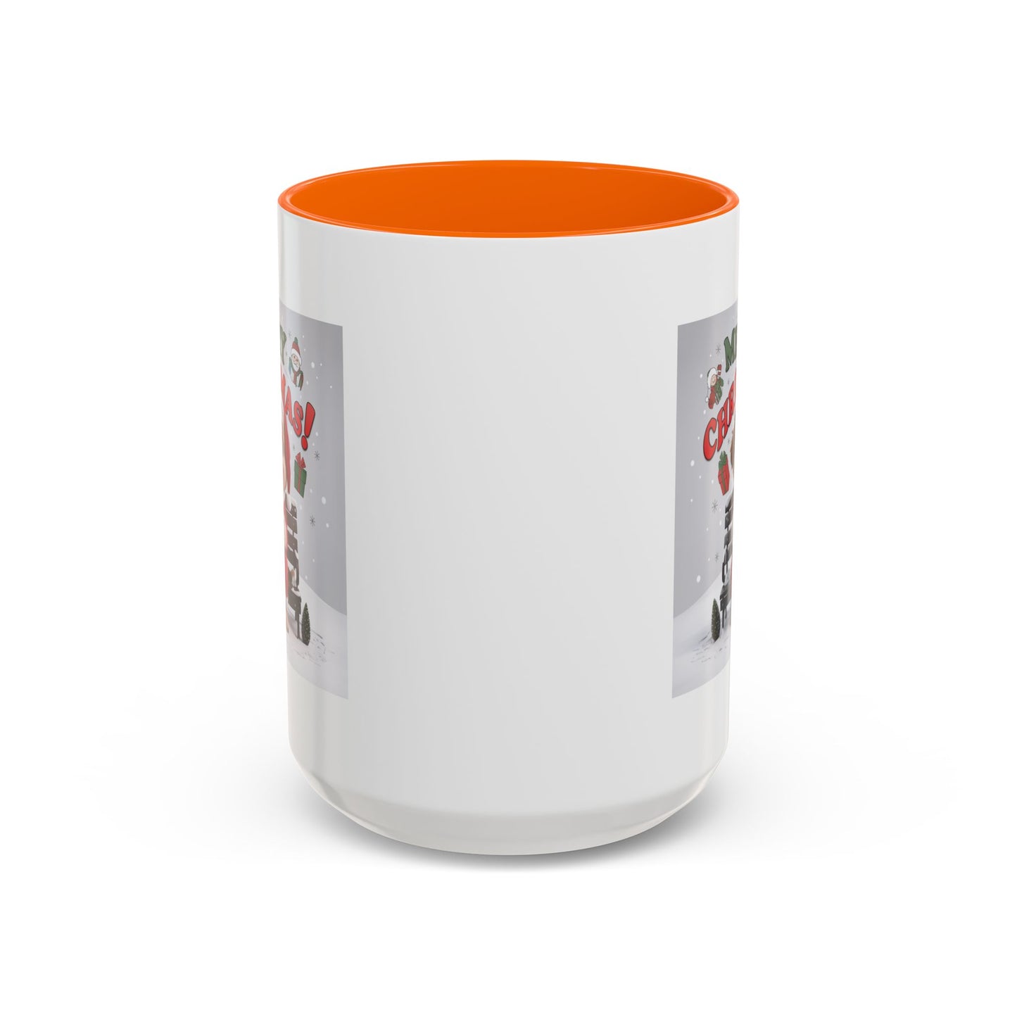 Christmas Mug - Merry Christmas Red Text Puppy Red Top