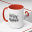 Christmas Mug - Merry Christmas Black Text Colored Lights