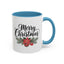 Christmas Mug - Merry Christmas Black Text Mistletoe