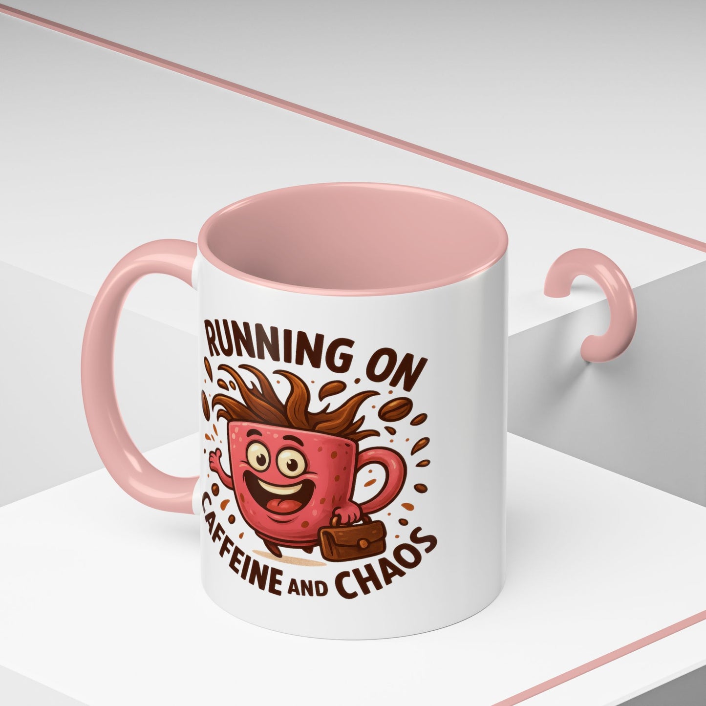 Humor Mug - Running On Caffeine and Chaos