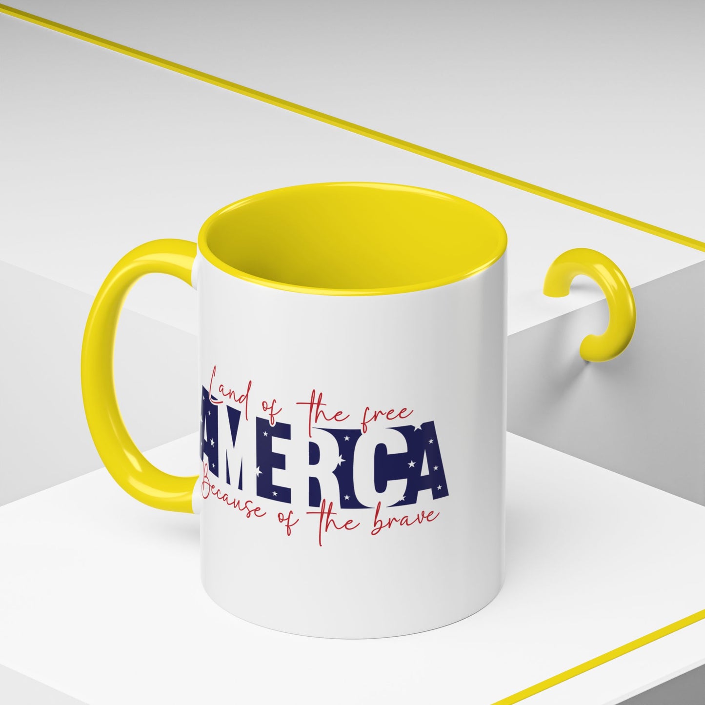 4th of July Mug - American Land of the Free Stars