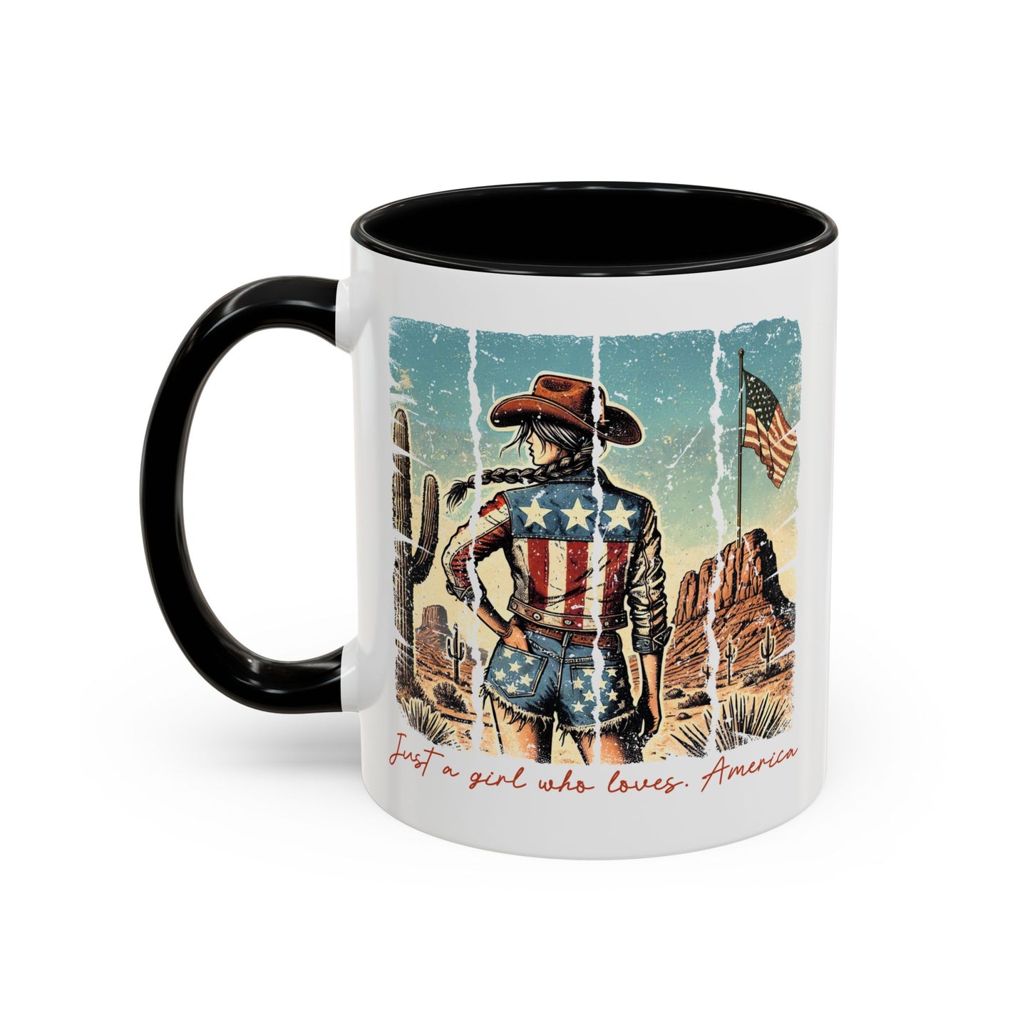 4th of July Mug - Just a Girl Who Loves America
