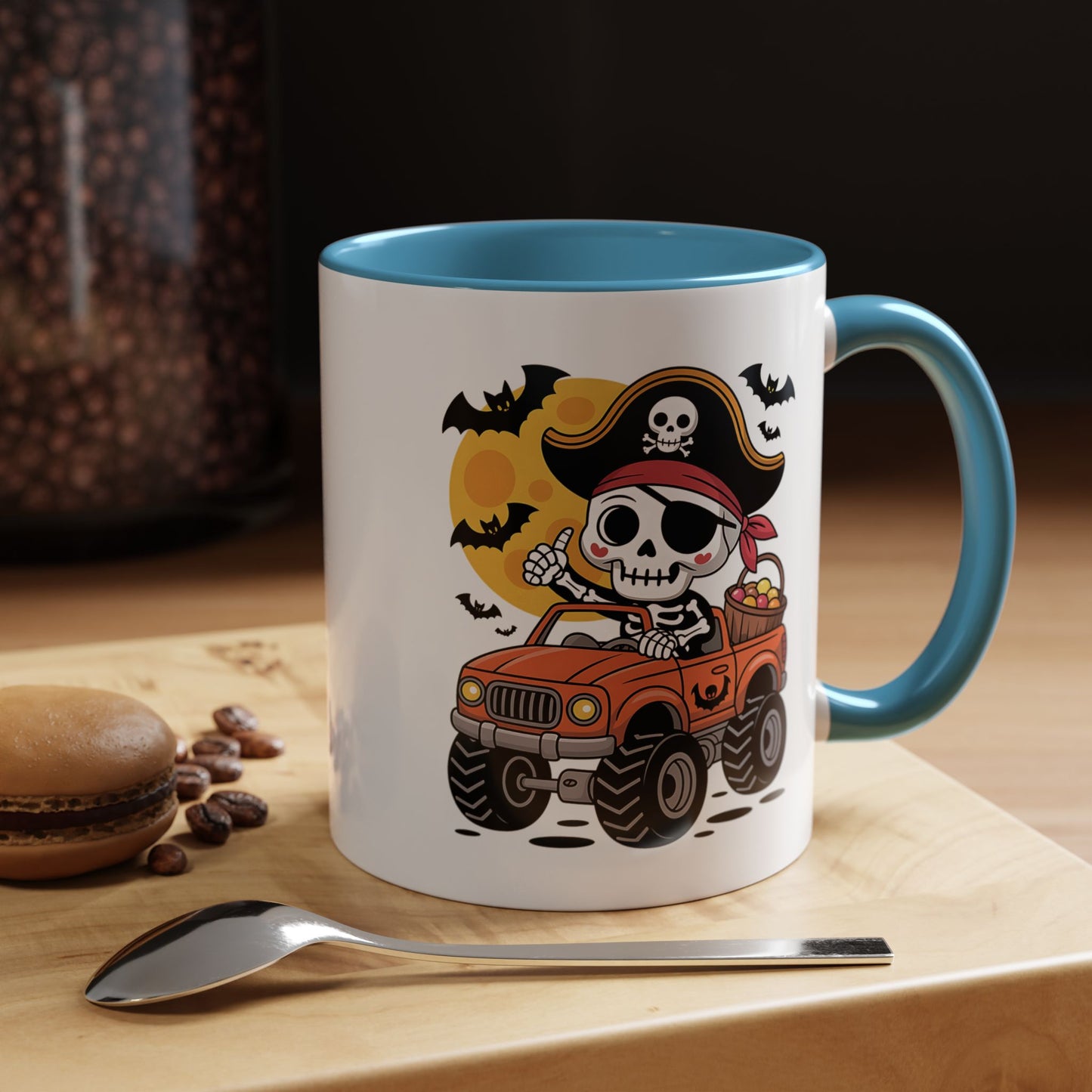 Halloween Mug - Driving Skeleton Pirate