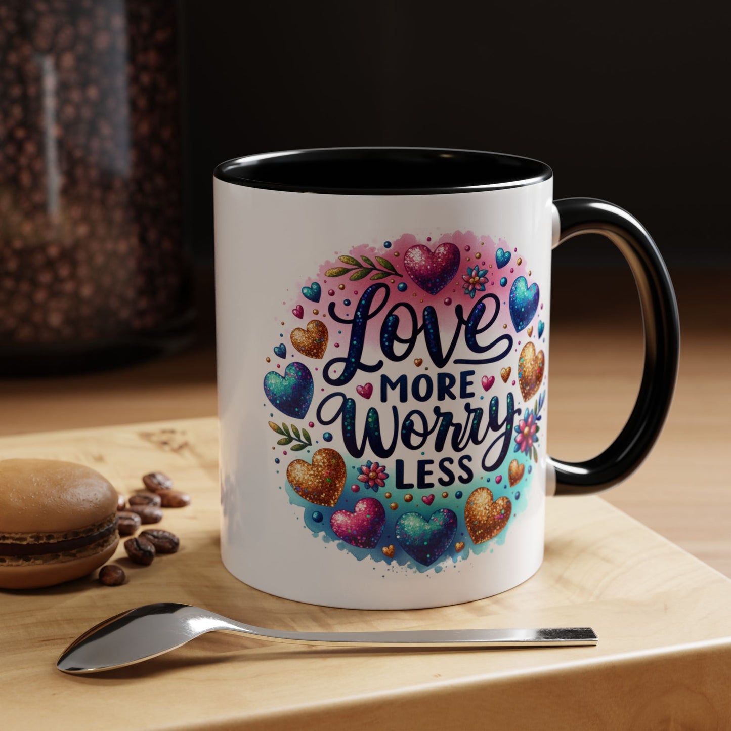 Wellness Mug - Love More Worry Less Circle
