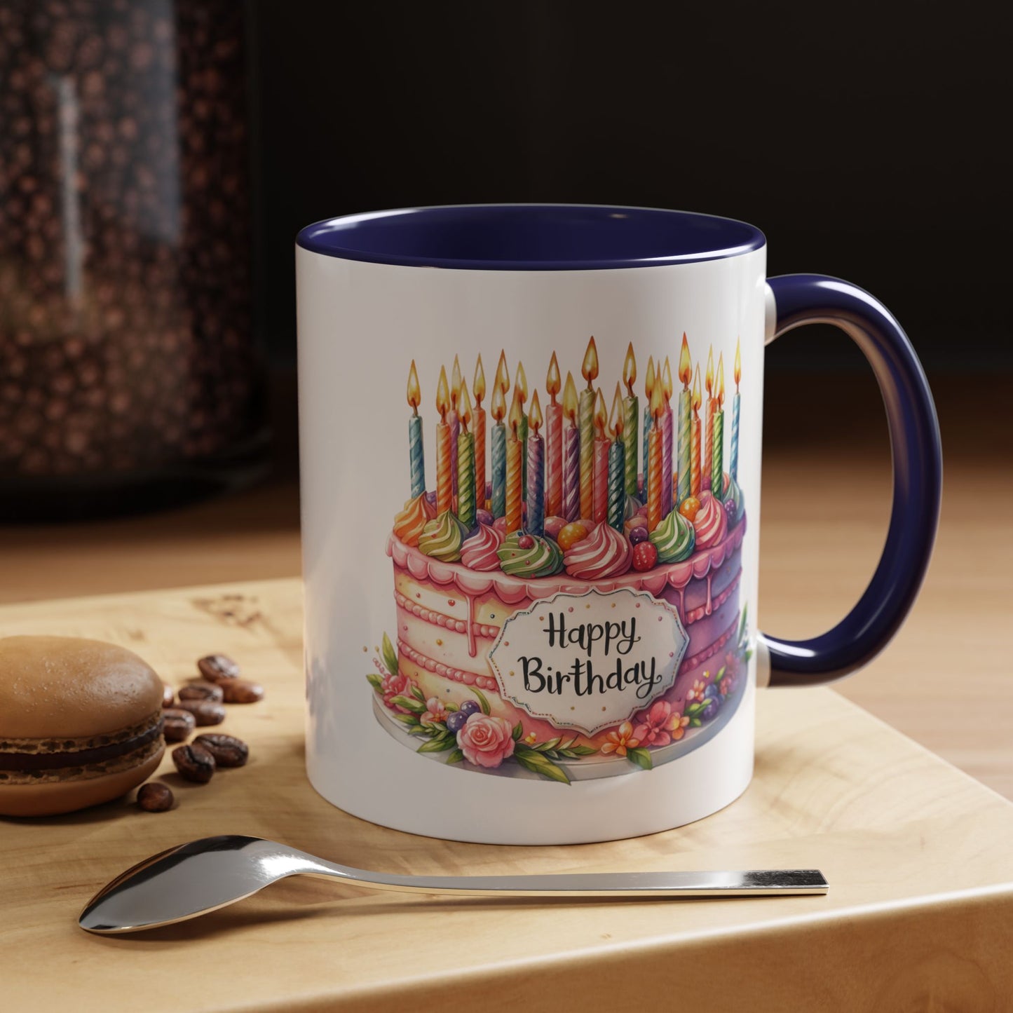 Birthday Mug - Happy Birthday Large Cake With...