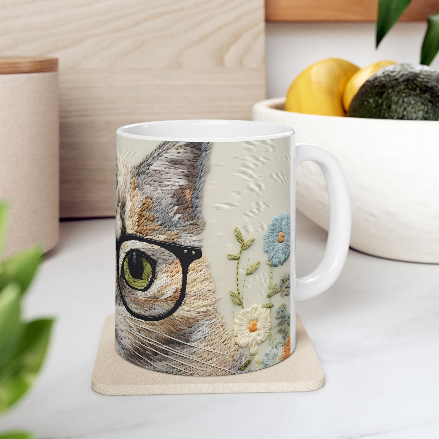 Artistic Mug - Felted Cat 5