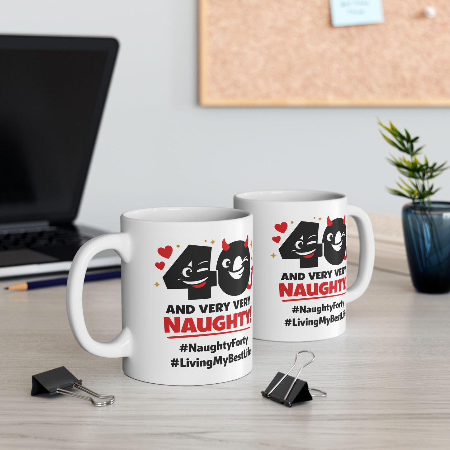 Birthday Mug - 40 and Very Very Naughty