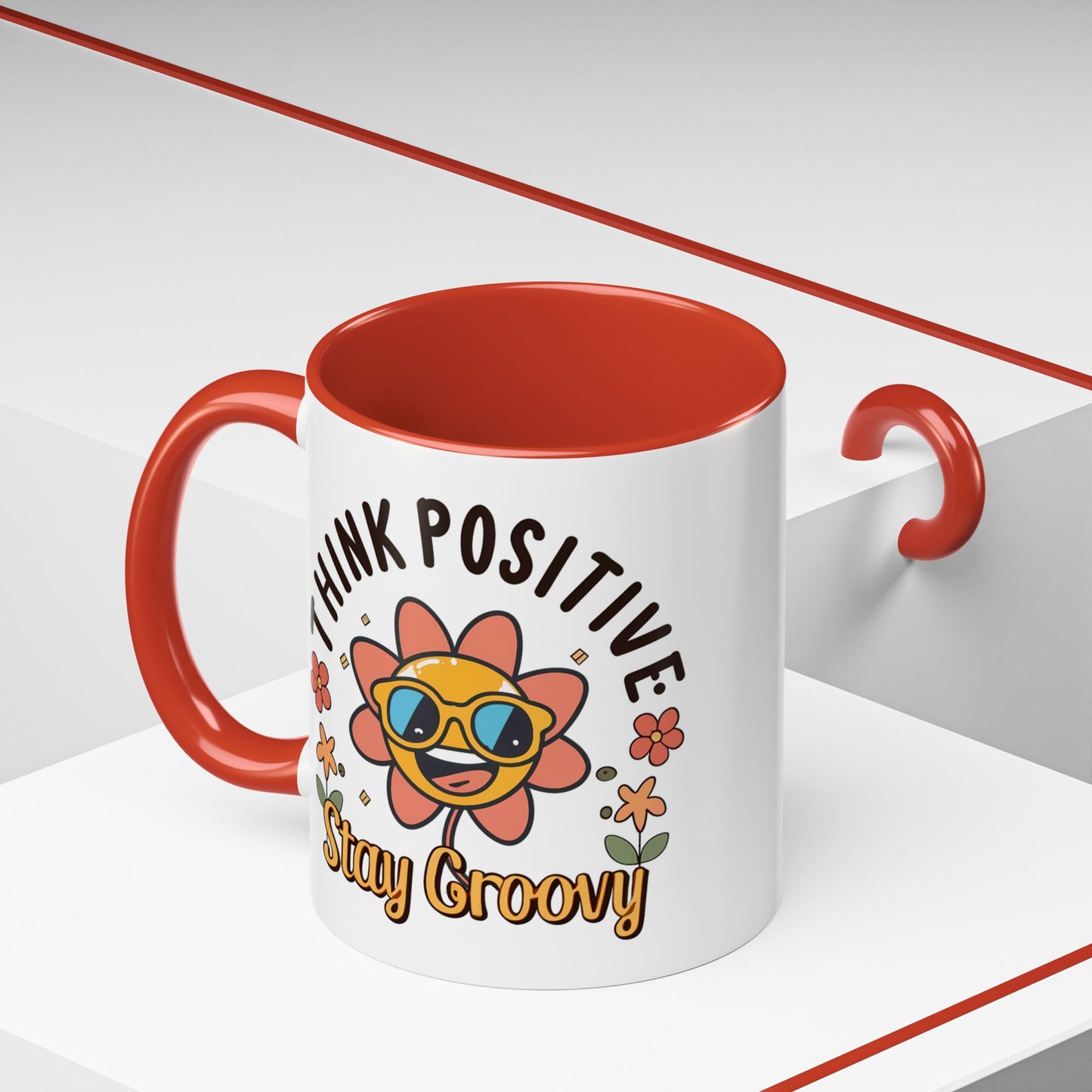 Wellness Mug - Think Positive Stay Groovy