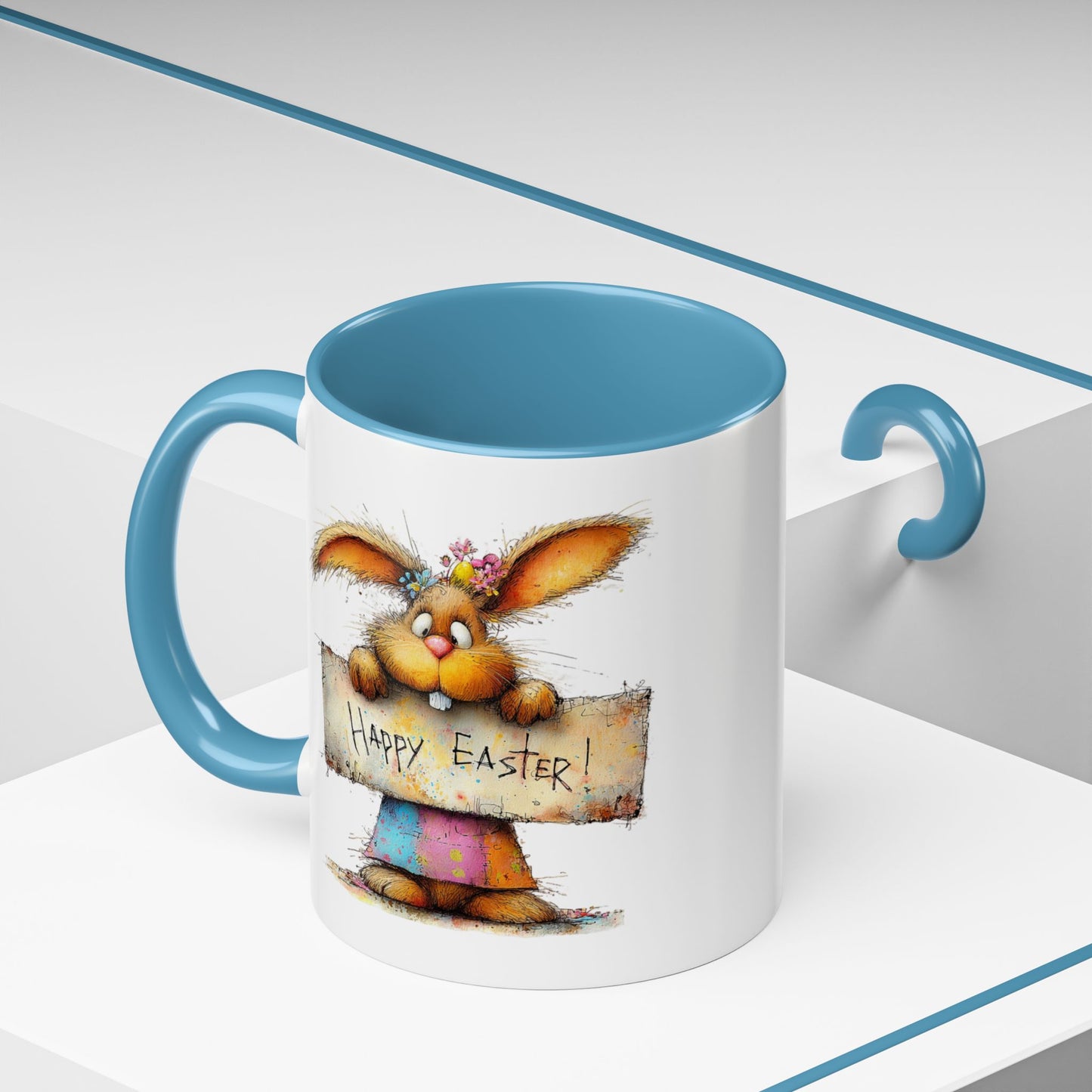 Easter Mug - Happy Easter Bunny Sign