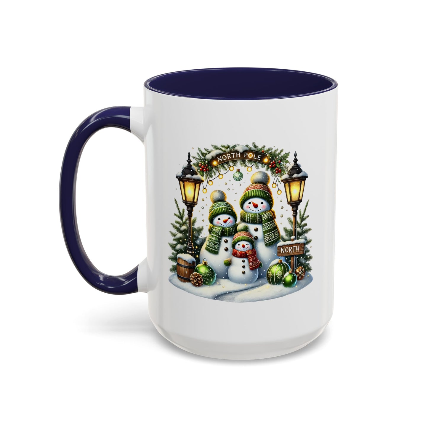 Christmas Mug - Green Snowman Family