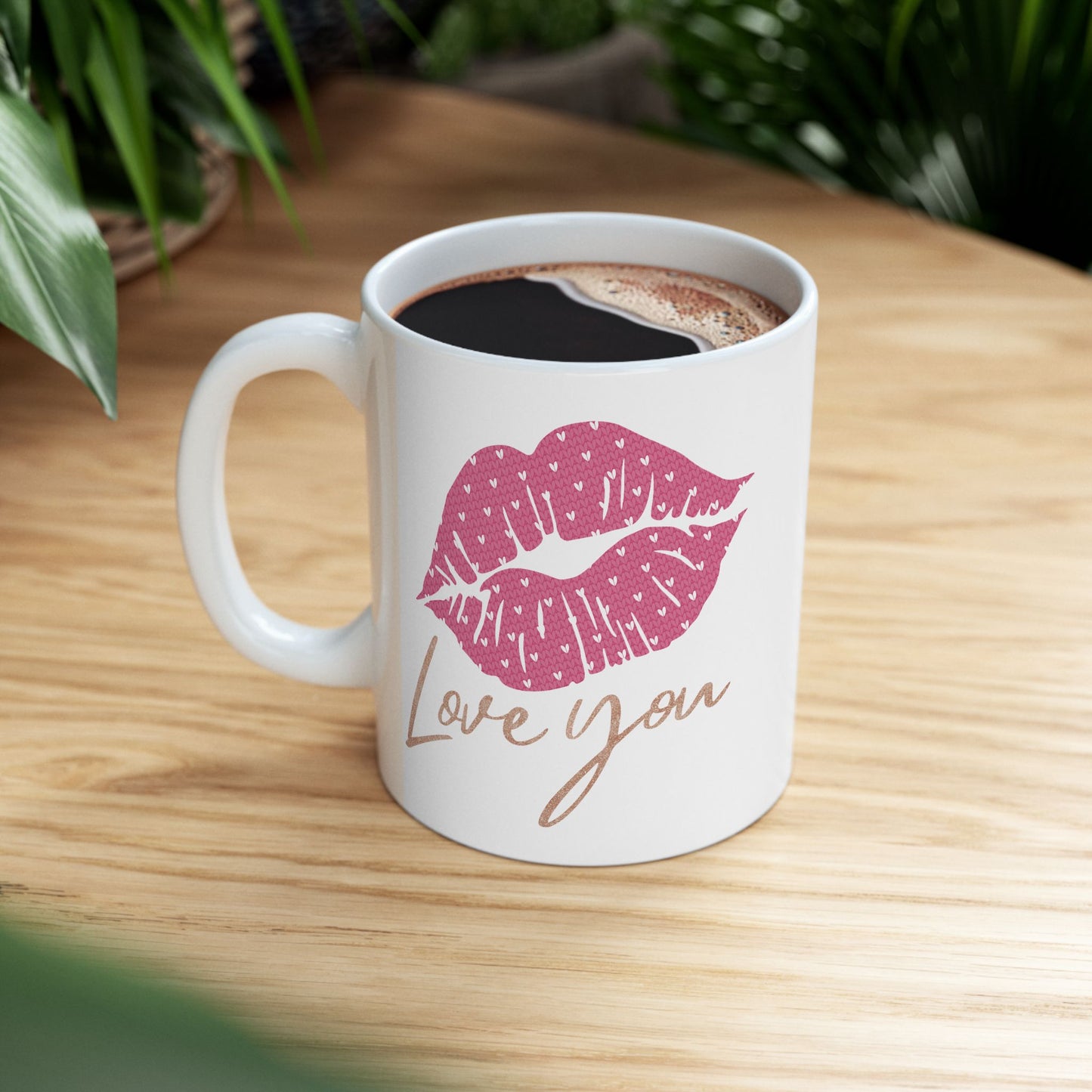Anniversary Mug - Love You Lips Kiss