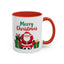 Christmas Mug - Merry Christmas Green & Red Text Santa Presents