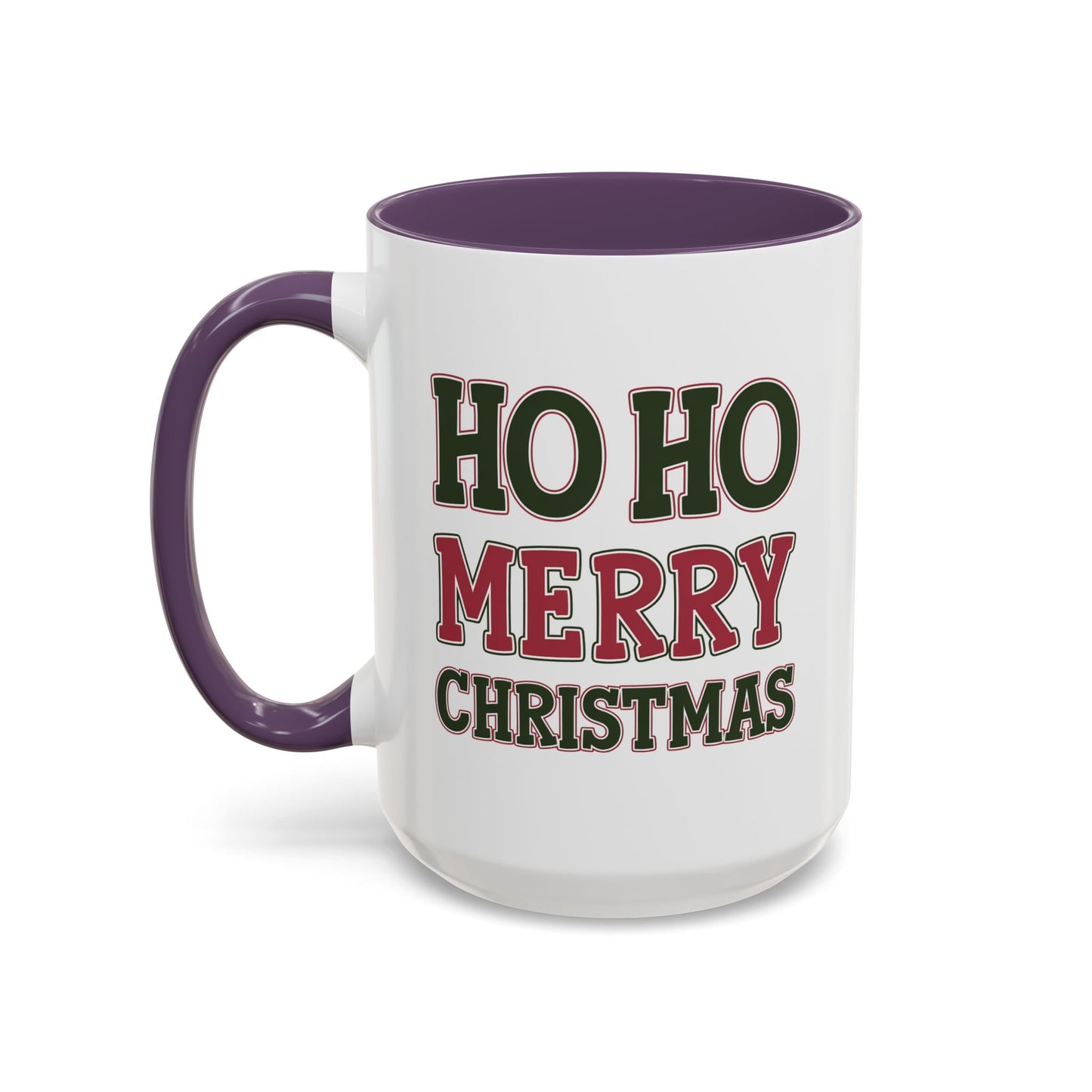 Christmas Mug - Ho Ho Ho Merry Christmas Red & Green Text 4