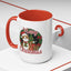Christmas Mug - Merry Christmas Red Text Cat Presents Wreath