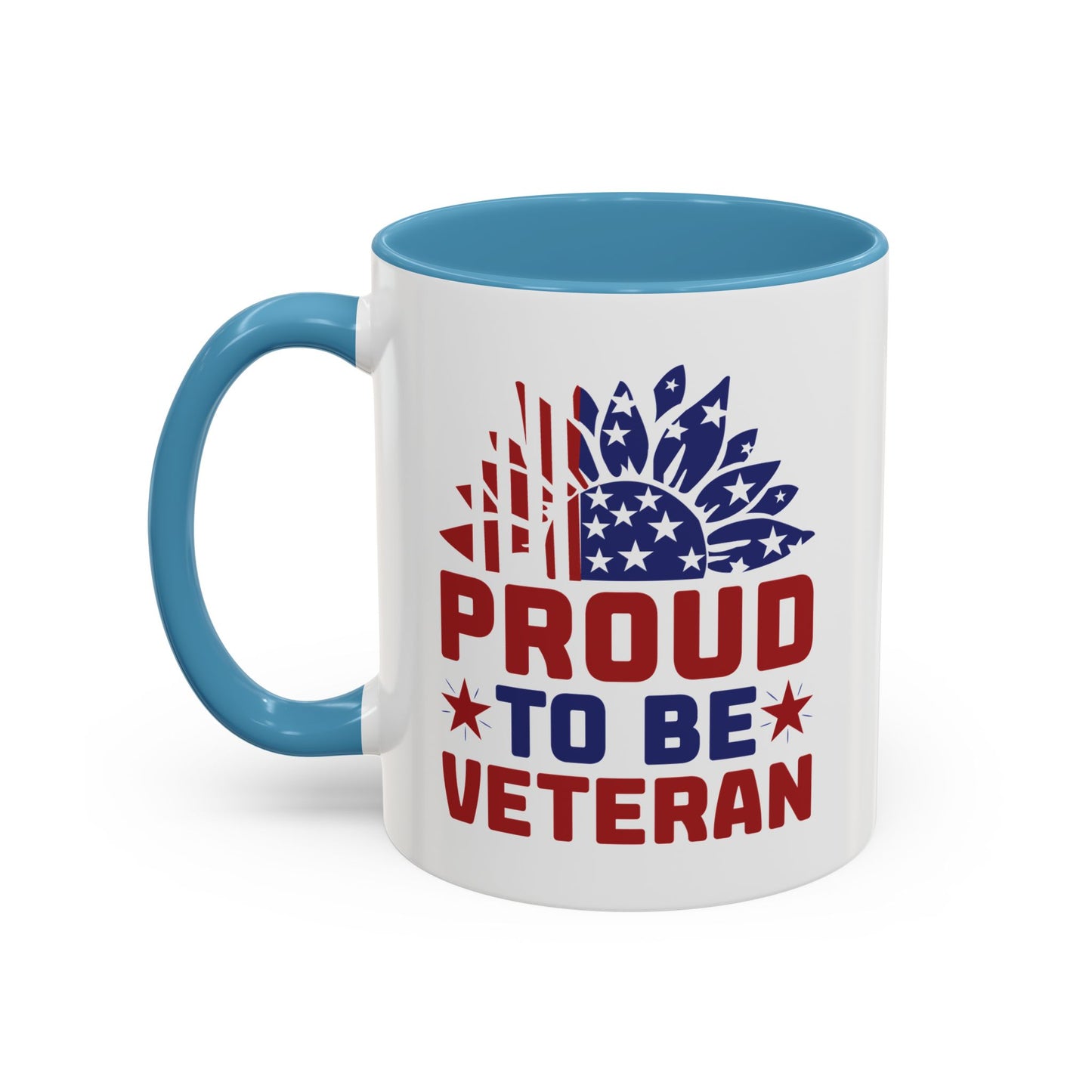 4th of July Mug - Proud to Be a Veteran Sunflower