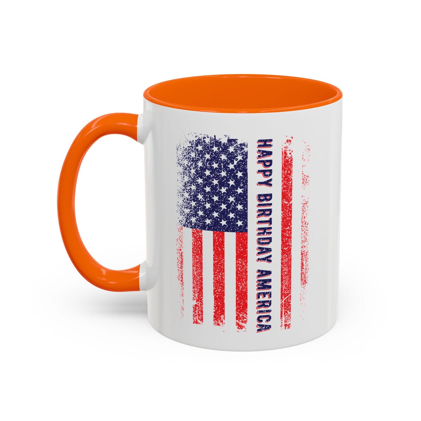 4th of July Mug - Happy Birthday America Flag
