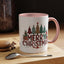 Christmas Mug - Merry Christmas Tartan Text Trees Presents