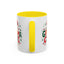 Christmas Mug - Grandma Claus Green Yellow & Red Text Hat Lights Stars