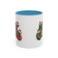 Christmas Mug - Merry Christmas Green Yellow & Red Text Hats