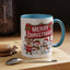 Christmas Mug - Merry Christmas White Text Reindeer Snowmen Penguin