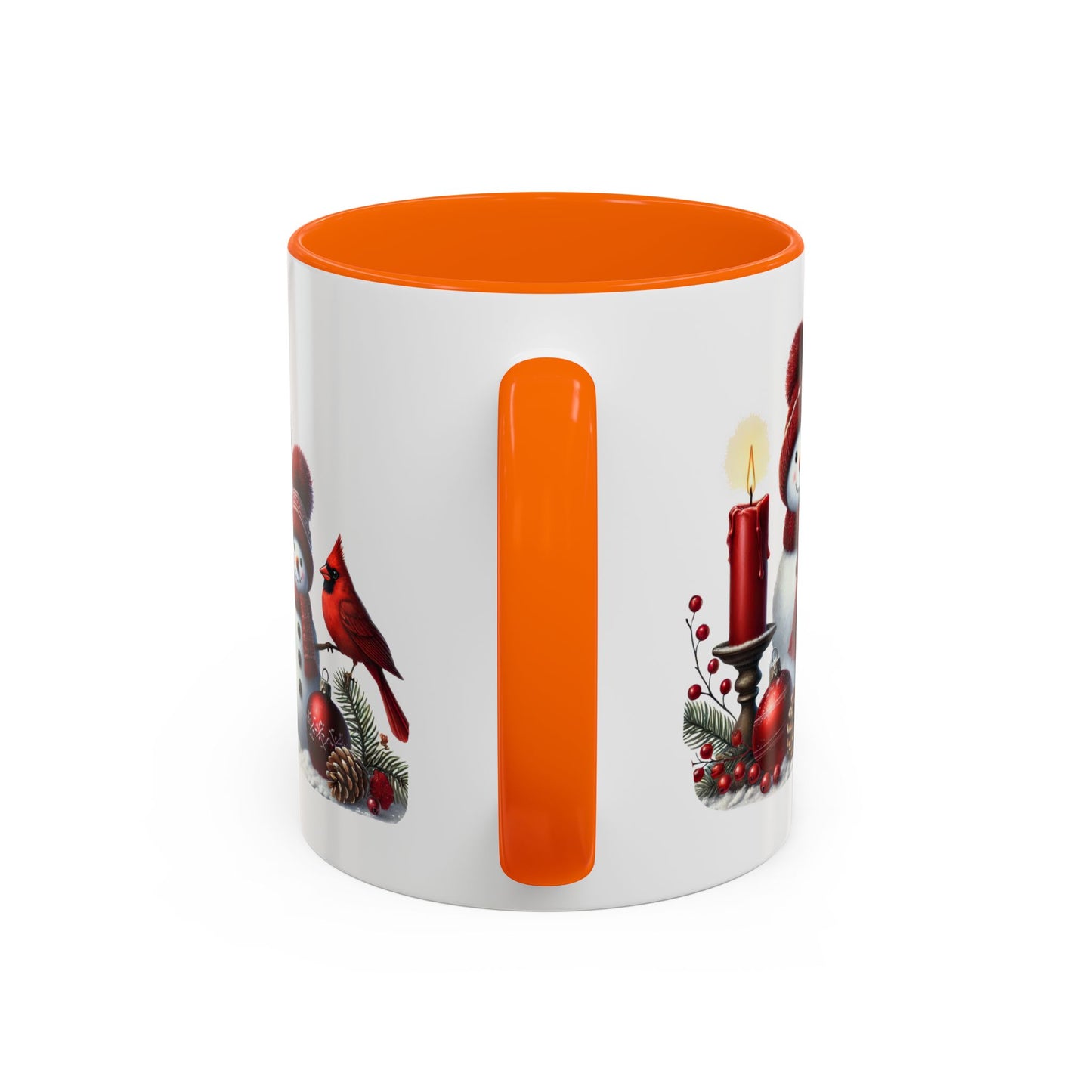 Christmas Mug - Burgundy Snowman Family