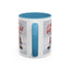Christmas Mug - Merry Christmas Red Text Puppy Green Top